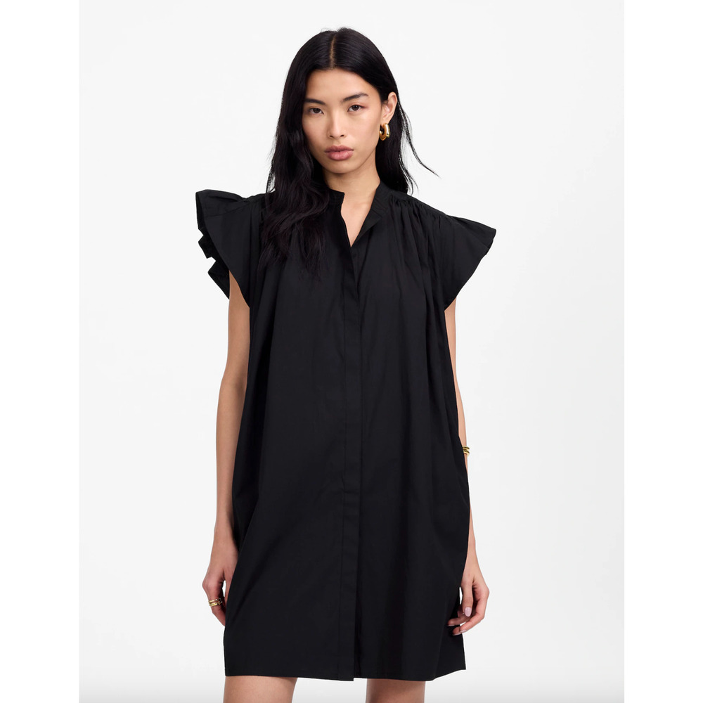 Madewell Flutter Sleeve Button Front Mini Dress P… - image 2